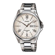 Casio Standard Gent quartz นาฬิกาข้อมือผู้ชาย สายสแตนเลส รุ่น MTP-1384D-7AVDF - Silver/ White