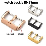 10-24mm 22mm Stainless Steel Metal Strap Buckle Glossy Brushed Watch Band Clasp