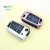 For Skoda Octavia TPU Car Key Case Cover Shell Keyless For VW Volkswagen Golf 7 MK7 Tiguan MK2 For S