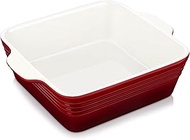 8x8 Baking Pan, LOVECASA Square Cake Pan Baking Dish for Oven, Stoneware Brownie Pan Non-Stick, Cera