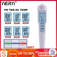 CU yieryi New TDS PH Meter PH/TDS/EC/Temperature Meter Digital Water Quality Tester for Pools Drinki