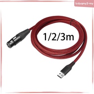 [LzdyqmyfaMY] USB to XLR Microphone Cable Mic Converter Cable Mic Cord for Computer Amplifier
