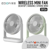 Edon Wireless Fan Table Desktop Hook Hanging Fan Strong Wind Night Light Long Battery Life Edon E813