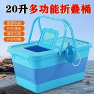 Extra Large Foldable Bucket 20 Liter Foldable Live Fish Bucket Foldable Bucket Multifunctional Outdo
