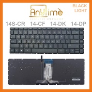 HP 14S-CR 14-CF 14-DK 14-DP 14S-DP 14S-CF backlight HP TPN-W125 TPN-C131 Q186 Q187 Q189 Black backlit keyboard laptop