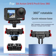For DJI ACTION 3/4/5 Pro Magnetic Quick-Release Base OSMO 360 Rotating Adapter Base Accessory