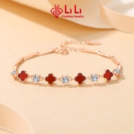LiLi S999 women's silver bracelet with high quality CZ stone Lucky four-leaf clover Lucky Lila LILI_