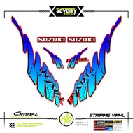 STRIPING SUZUKI CRYSTAL TUNE MOTIF X34 STICKER CRYSTAL TUNE CUSTOM STICKER ORIGINAL CRYSTAL MOTORCYC