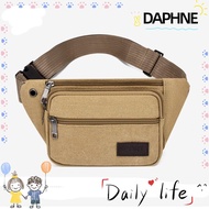 DAPHNE Chest Shoulder Bag, Canvas Storage Bag Men's Crossbody Bags, Large Capacity Multi-Pockets Fan
