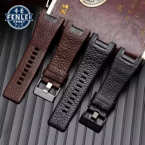 Genuine Leather Strap For Diesel DZ1216 DZ1273 DZ4246 DZ4247DZ287 Notch Bracelet Men's Watchbands Wr