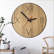 Đồng hồ gỗ treo tường số la mã cách điệu sang chảnh
