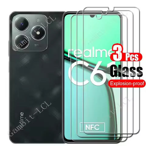 1-3PCS Tempered Glass For Realme C61 6.74" Protective ON RealmeC61 Global RMX3939 Screen Protector C