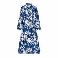 ชุดเดรสยาวปานกลางพิมพ์ลายสำหรับผู้หญิงใหม่ ZARAˉ ของแท้ปี2023ใหม่แบบยุโรปฤดูร้อน COS2022สหรัฐอเมริกา