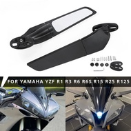 Motorcycle Stealth Winglet Mirrors Side Adjustable Rotating Rearview Mirror For Yamaha YZF R1 R3 R6 