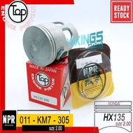 58-60MM RIDER HX 135 HX135 RAIDER JAPAN TOP PISTON NPR RING ORIGINAL STD-2.00