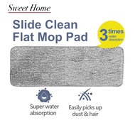 Supamop Slide Clean Flat Mop Pad Handwash Free Superfine Fiber Refill 3 times Super Water Absorption