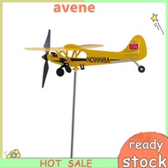 3D Plane Roof Weather Vane Creative Chic Metal Airplane Garden Weather Vane Plug Decor Anti-corrosio