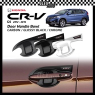 Honda CR-V CRV G4 2012 - 2015 Door Handle Bowl Trim Carbon Chrome Black Garnish Accessories Bodykit 