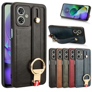 for Motorola Moto G05/G54 Power/G14/G04/Edge50 Ultra/E15 Phone Casing with wrist strap stand Moto ph