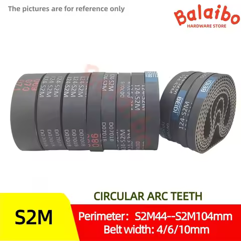 STS-S2M timing belt perimeter S2M-44/60/66/72/74/76/78/80/82/86/88/90/92/94--S2M104mm width 4/6/10mm