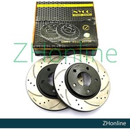 PROTON INSPIRA MITSUBISHI LANCER GT 2010 - NYCO FRONT DRILLED & SLOTTED RACING BRAKE DISC ROTOR (2PC