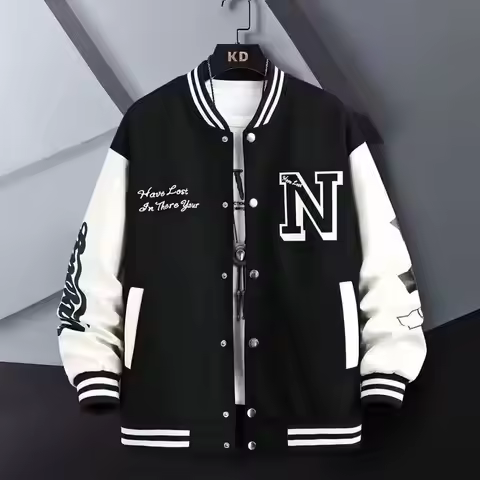 Men's Spring Jacket American Style Baseball Jacket Men's Thin Jacket Casual Men's Lightweight Americ