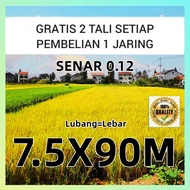 jaring burung 0.12mm / jaring burung 7.5x90 meter/ jaring burung padi sawah emprit / jaring burung p