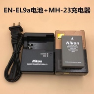 Nikon D3000 D5000 D60 D40 d40x SLR camera en-el9a Battery + charger MH-23