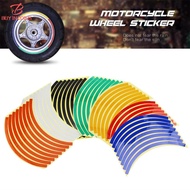 BUY IN COINS 16Pcs 10inch Universal Motorcycle Wheel Rim Reflective Stickers Moto Bicycle Decal