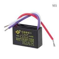 NEX CBB61 Capacitor 1 5uF+2 5uF 5 Wire 250V Capacitor Fit For Ceiling Fan