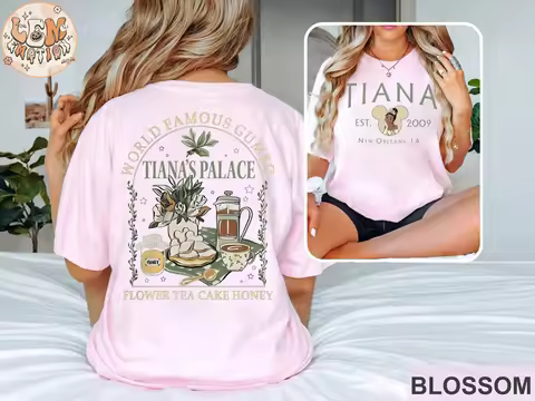 Retro Disney Tiana Double Sided T-shirt, Tiana Princess T-shirt, Tiana Frog T-shirt Princess Squad G