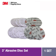 3M™ Abrasive Disc Set กระดาษทรายขัดโคมไฟรถยนต์ เบอร์ 500x10 800x10 1000x3 3000x3แผ่น ขนาด 3นิ้ว