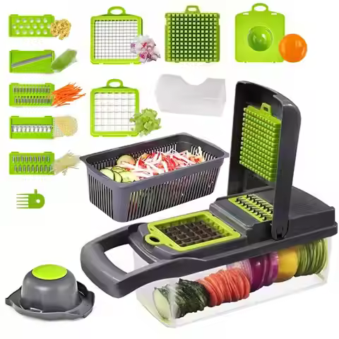 15 In 1 Kitchen Vegetable Chopper And Cooking Ingredient Slicer, Kitchen Small Tool, Multifunctional