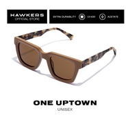 HAWKERS Brown Olive ONE UPTOWN Sunglasses For Men And Women. UV400 Protection. Official Product Desi