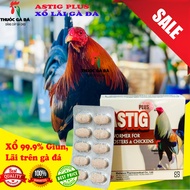 ASTIG PLUS cho gà đá HỘP 100 VIÊN Giúp Xổ 99% Các Loại Giun Sán và Không Gây Sốc Khô Gà.
