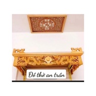Wall-mounted altar, altar page, pomu wooden altar cabinet with base 127 cm wide and 61 cm deep