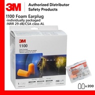 ORIGINAL 3M 1100 Disposable Ear Plug [1pair] - Sleeping Earplugs Noise Reduction Soft Foam Ear Plugs / Penutup Telinga