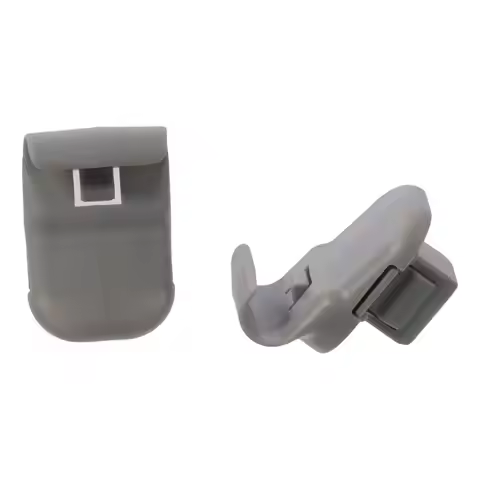 2pcs LC6269261B77 Car Accessories ABS 41.2x28.4mm(1.62x1.12in) Sun Visor Clip Gray Interior Accessor