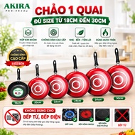 Akira 1-handle non-stick pan in all sizes from 18cm to 30cm (CANNOT BE USED ON INDICATION KITCHEN)