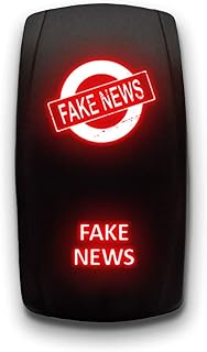 FAKE NEWS - Red - STARK 5-PIN Laser Etched LED Rocker Switch Dual Light - 20A 12V ON/OFF