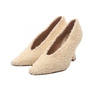 【二手，A級】Bottega BOTTEGA VENETA高跟鞋，Boa 襯裡，杏仁鞋頭，米色，其他款式高跟鞋，女士高跟鞋