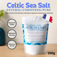 Celtic Sea salt From France  200g, 1000g / Rich in Magnesium and 82 Minerals