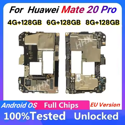 For HUAWEI MATE 20 Pro Motherboard 100% Full Tested Unlocked OK Main Logic Board 128GB Android OS Ma