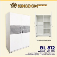 Lemari Pakaian Baju Partikel Kayu 3 PINTU LP 3P HESSIAN NAVARO CERMIN KACA GANTUNG KUNCI OLYMPIC KUA
