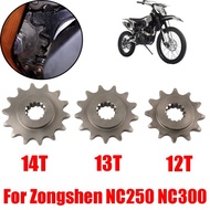 For Zongshen NC250 NC250S NC300 NC300S NC 250 300 Motorcycle Accessories Front Chain Sprocket 12T 13