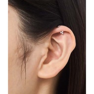 VERTICAL HELIX TITANIUM EARRING COCKSTOCK straight earrings