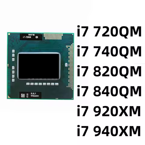 Core i7 740QM i7 720QM i7 820QM i7 840QM i7 920XM i7 940XM Quad-Core Laptop CPU Socket G1 PGA988 HM5