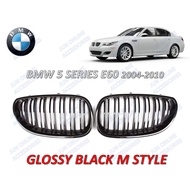 BMW 5 series E60 2004-2010 Front Grille Grossly black Chrome Diamond Kidney Grilles Meteor Style Bum