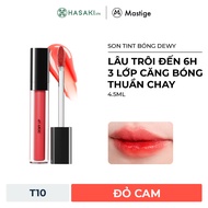 Son Tint Bóng Mastige Dewy Lâu Trôi Màu T10 Đỏ Cam 4.5ml