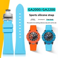 24mm Silicone Resin Watch Strap For GA-2000 GA-2200 GA-2300 Waterproof Sport Men Watch Band